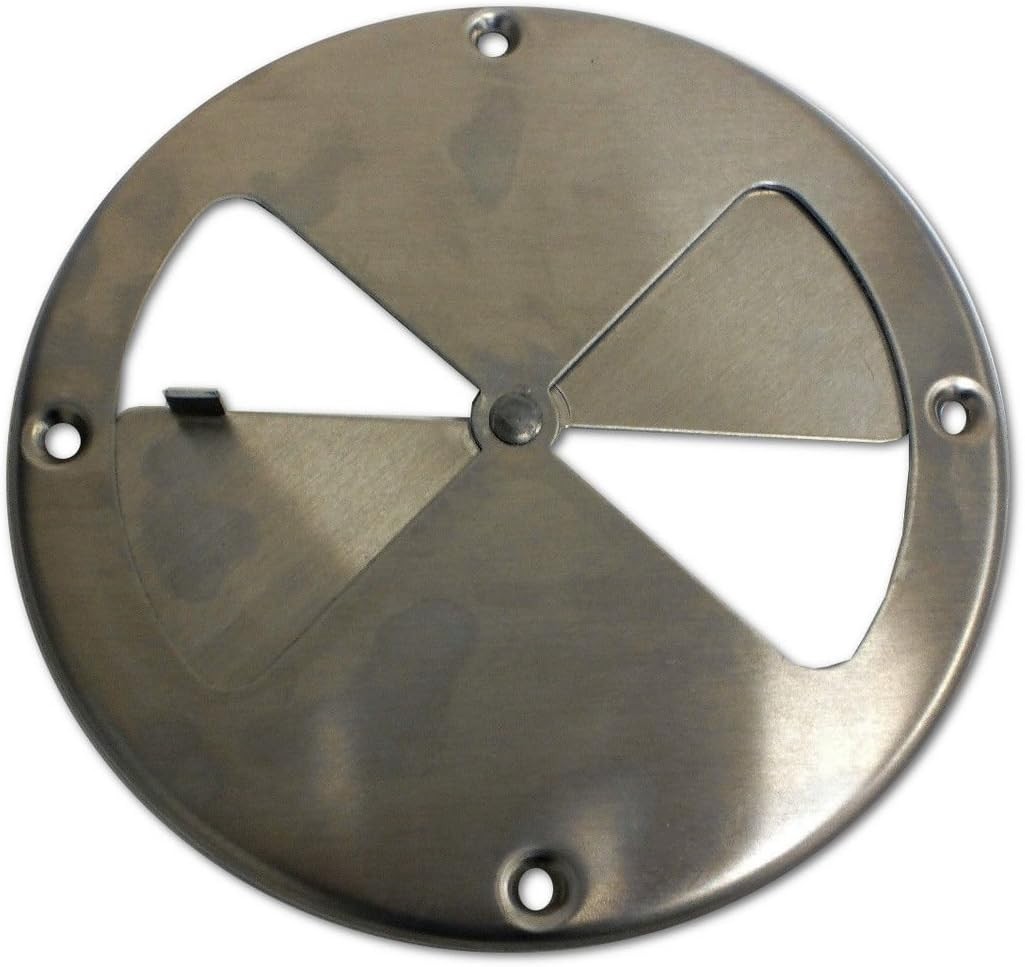 7.25″ Polished Aluminum Round Air Wall Vent Horse Trailer Butterfly 7 1/4