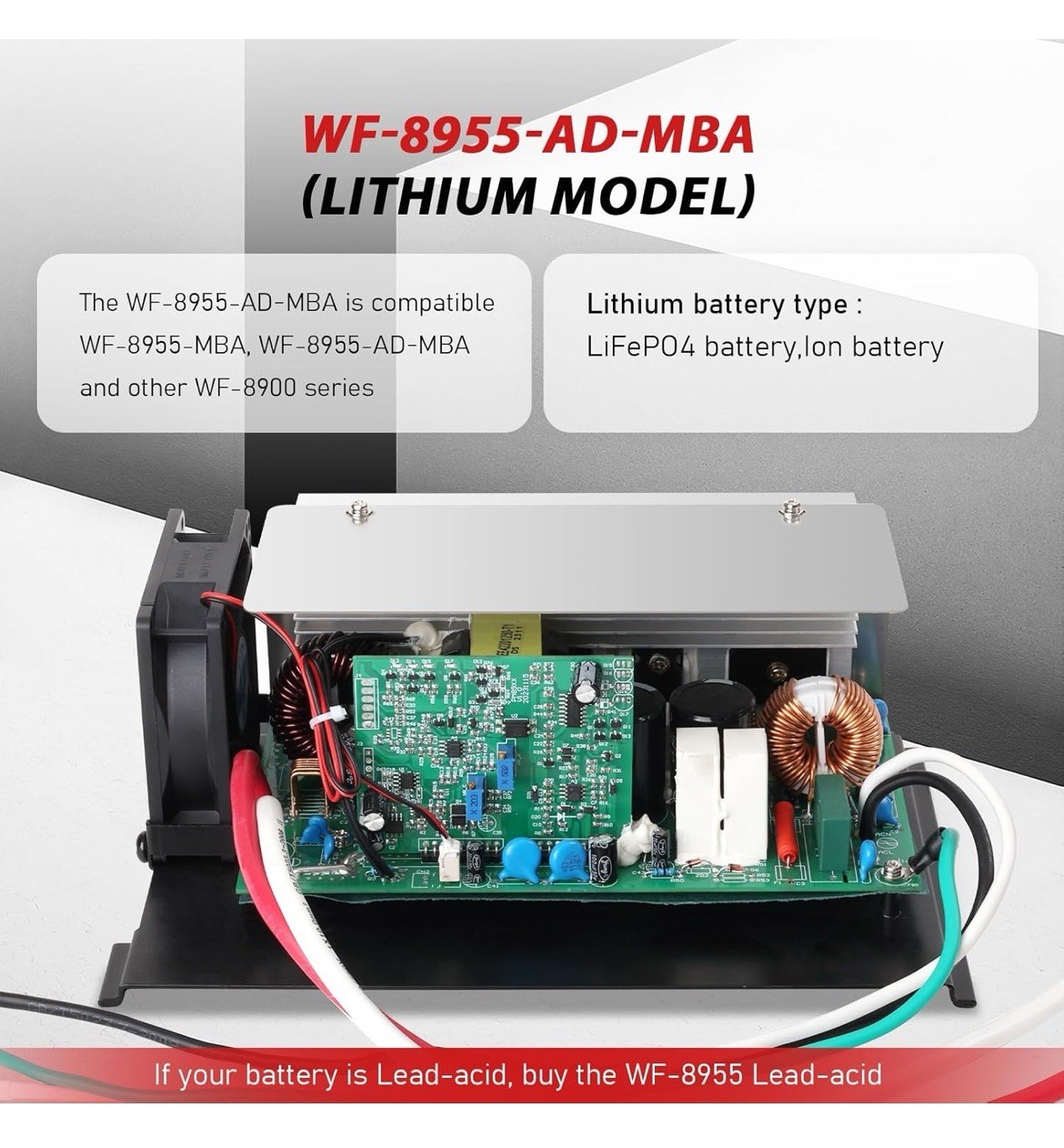 For RV WF-8955-AD-MBA 55Amp Converter 12VDC Main Board Assembly Replacement Unit