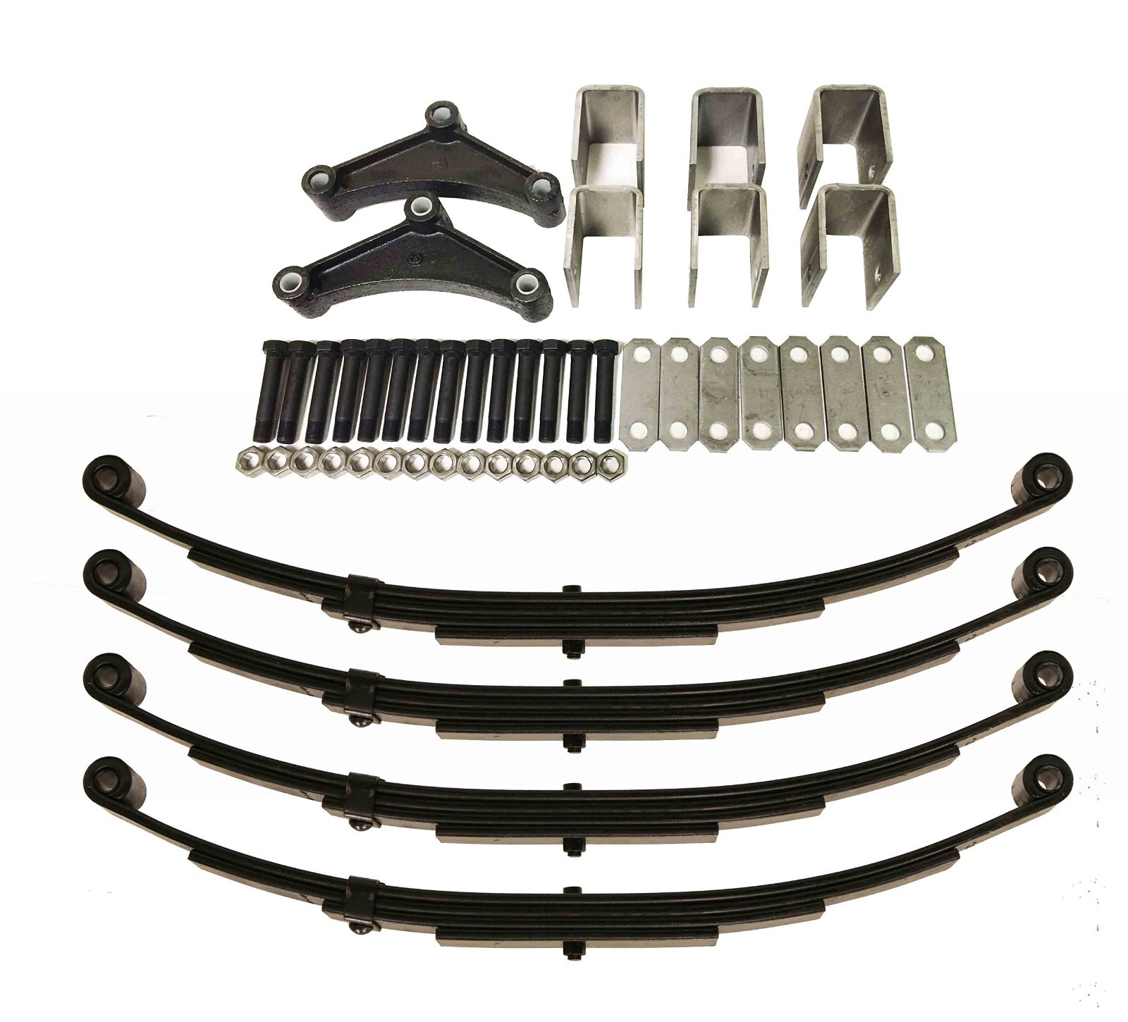 5000lb Tandem Trailer Axle Suspension Kit | Leaf Springs & Hanger Set | 4x 2500l