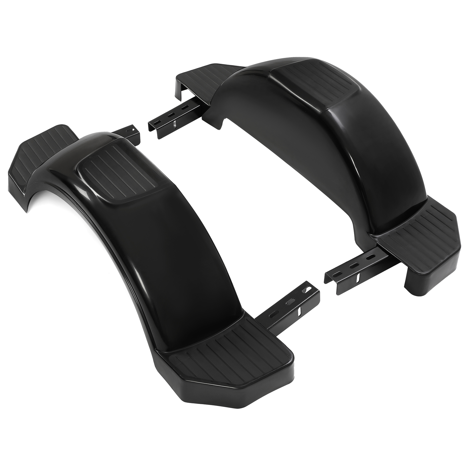 Black Pair of Single Axle Trailer Fenders Fits 13″ Wheels Tire Skirt Boat