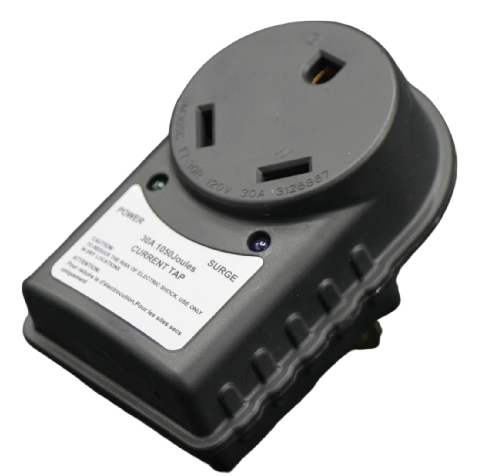 Dumble RV 30Amp Surge Protector Adapter Plug 125VAC 3750W