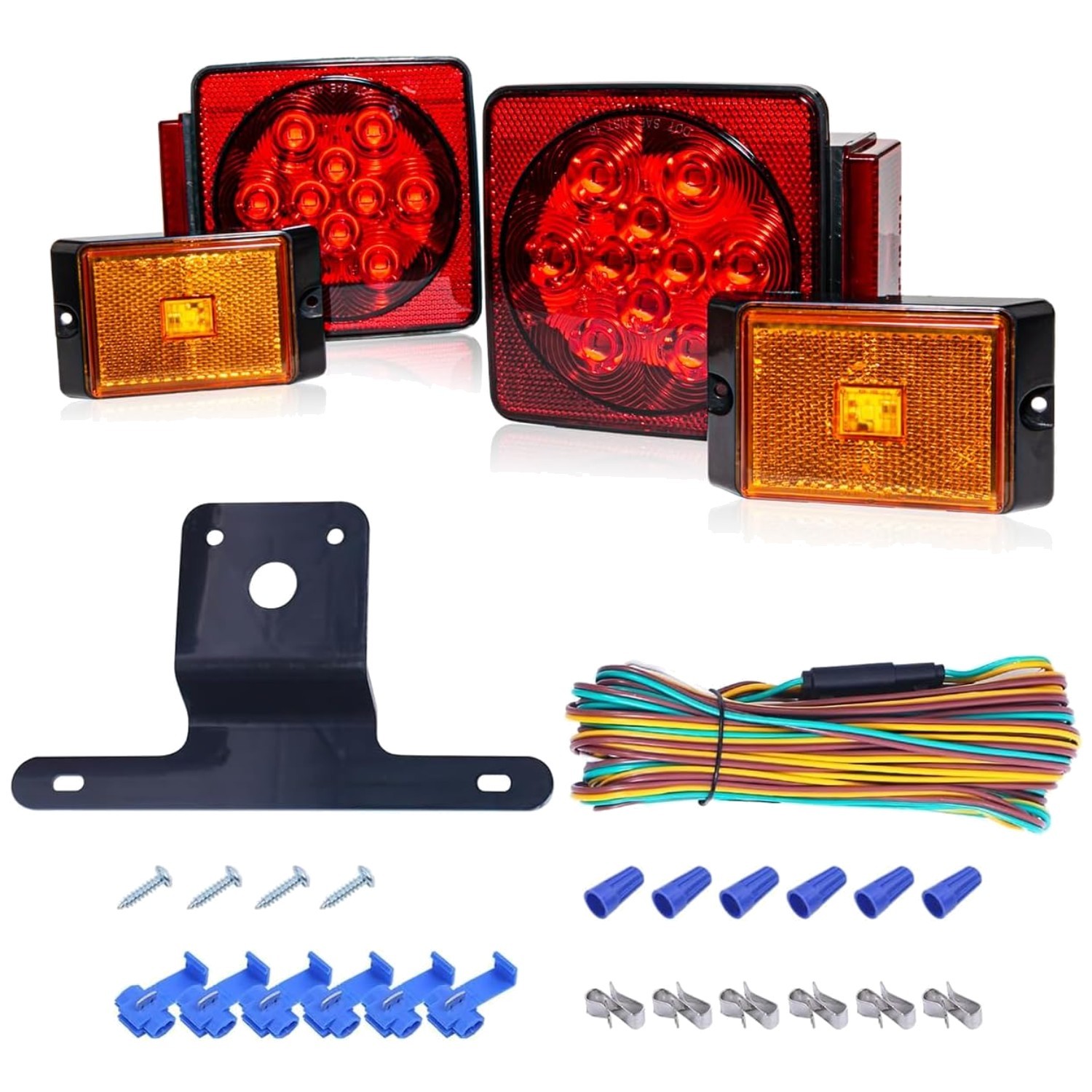 Durable Submersible Trailer Light Kit – 12V LED with Wiring Harness Included
