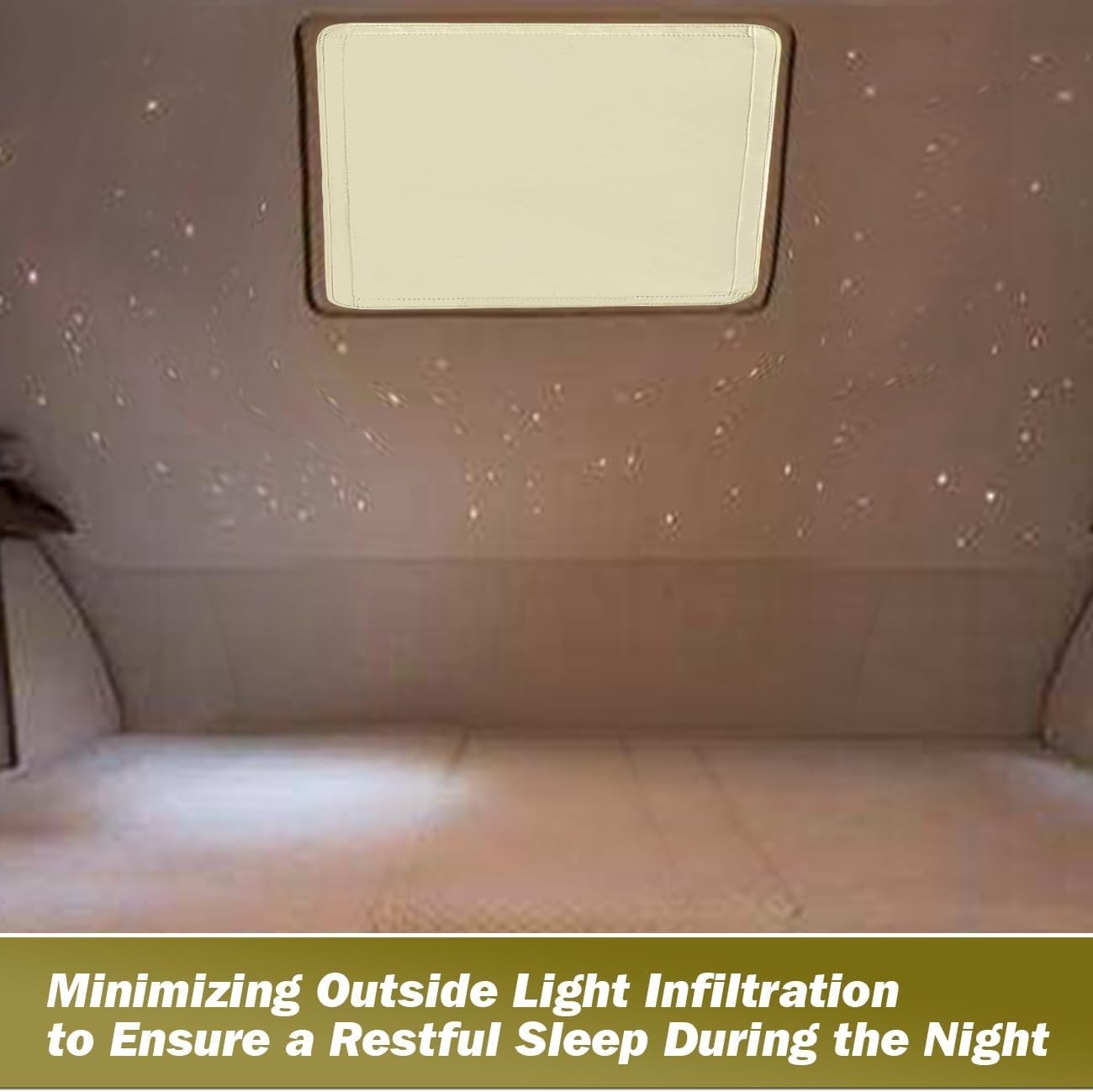 Lightweight 16×16 RV Skylight Cover – Insulating and Sun-Blocking, Beige Fabric