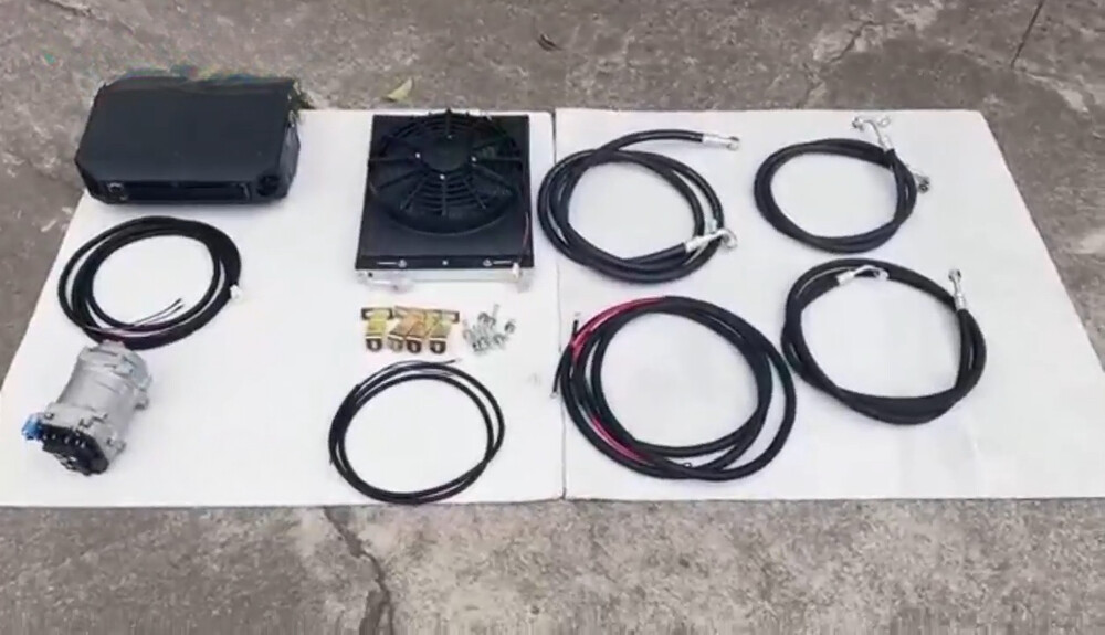 Universal Car Air Conditioner Under Dash A/C Kit For Van Auto RVs Truck 12V DC