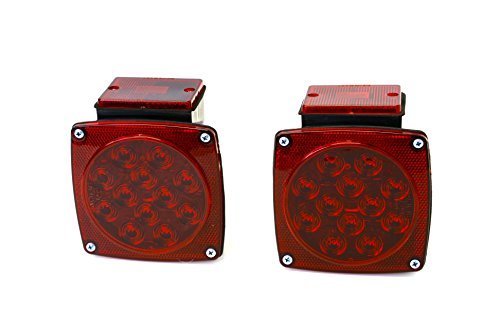 a pair 12V LED Trailer Tail Light Turn/Stop/Signal – Left/Right-DOT Compliant