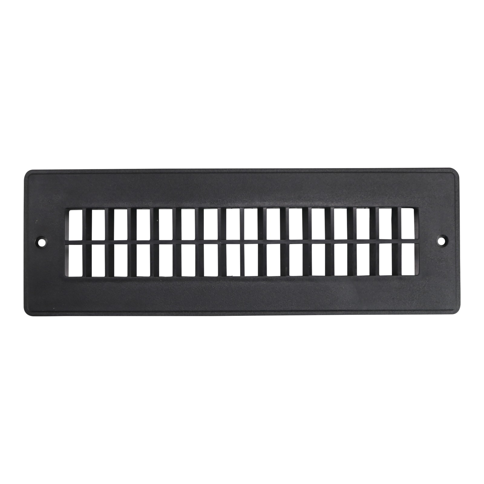 RV Floor Register Plastic Floor Vent 2″ x 10″ Undampered Duct Cover (Black)