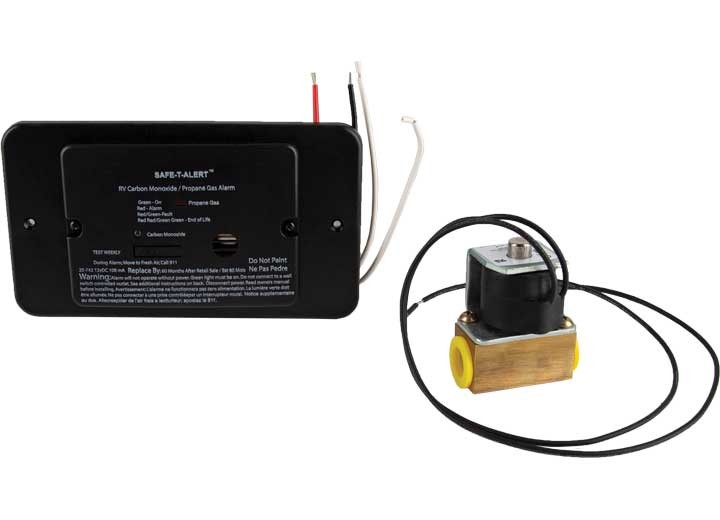 MTI 25-742-R-BL-TR-KIT Safe T-Alert 25 Series CO/Propane Alarm Black Flush Mount