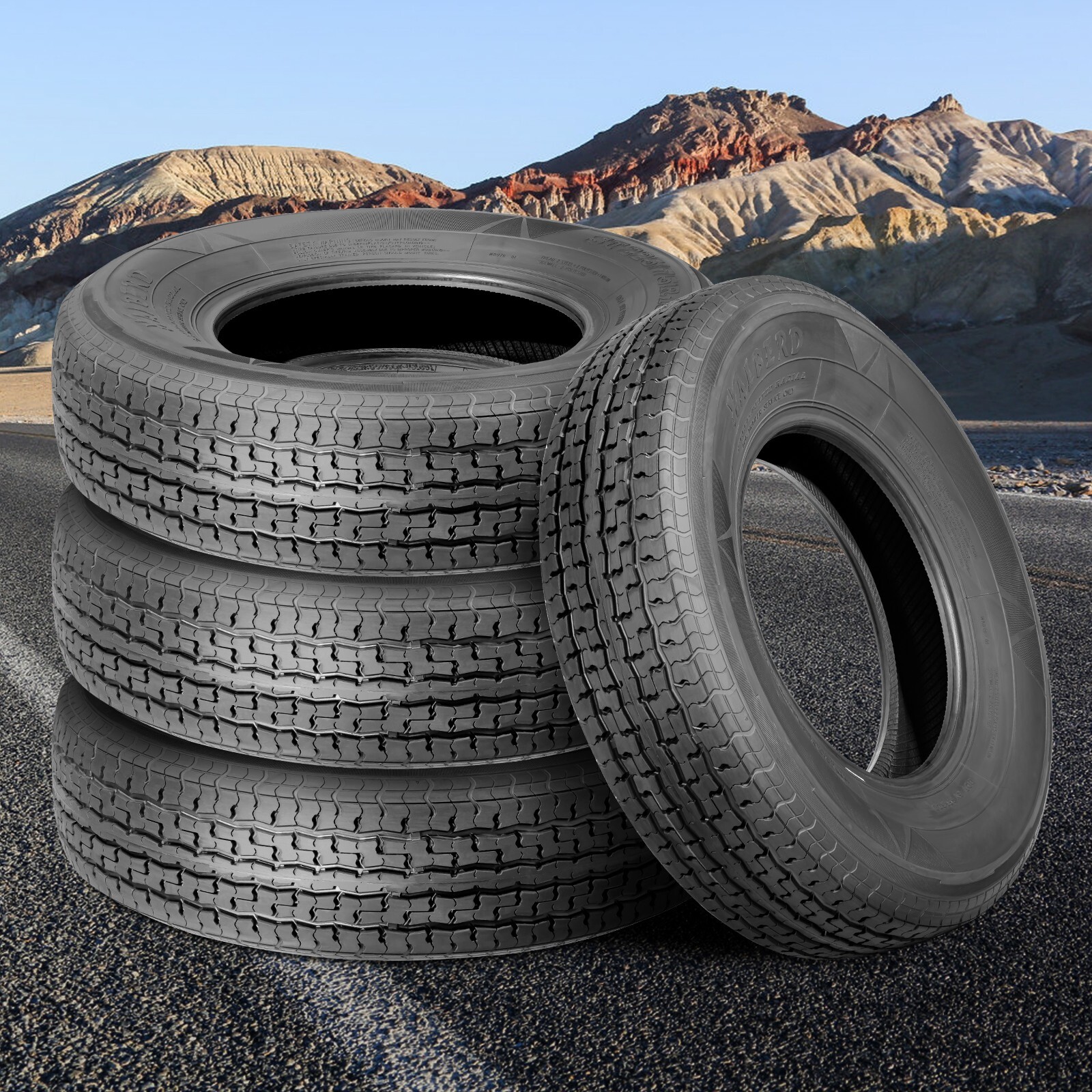 4 PCS ST205/75R14 Trailer Tires Radial Heavy Duty 8PR Boat RV Trailers Tires