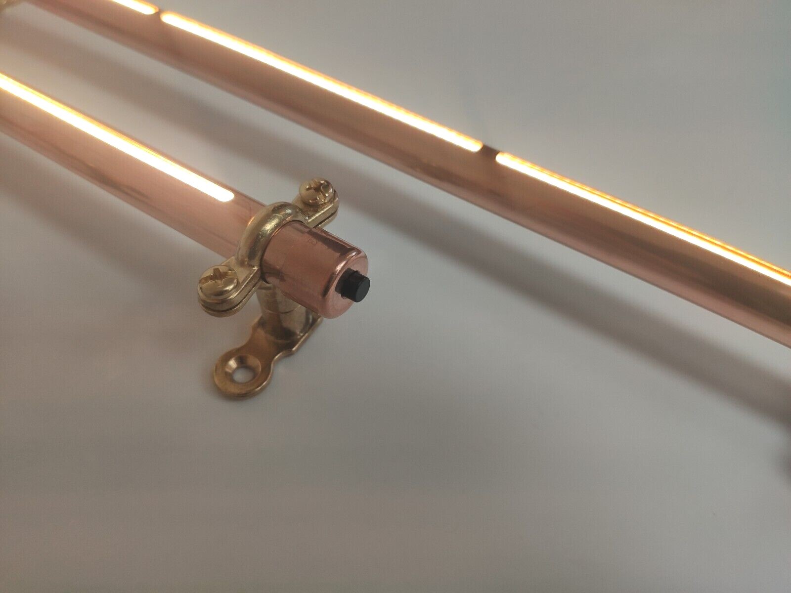 12V Continuous Beam LED Copper Light Fixture, Custom Length 12-40cm / 4-16inch.