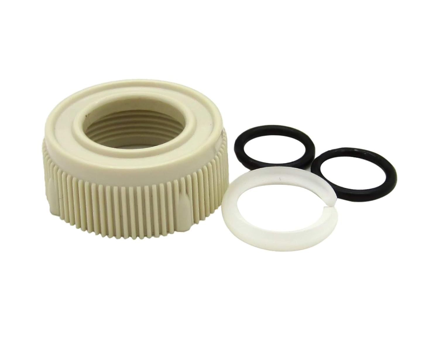 RV Faucet Spout Nut & Rings Set – Elegant Bisque Parchment for Easy Installation