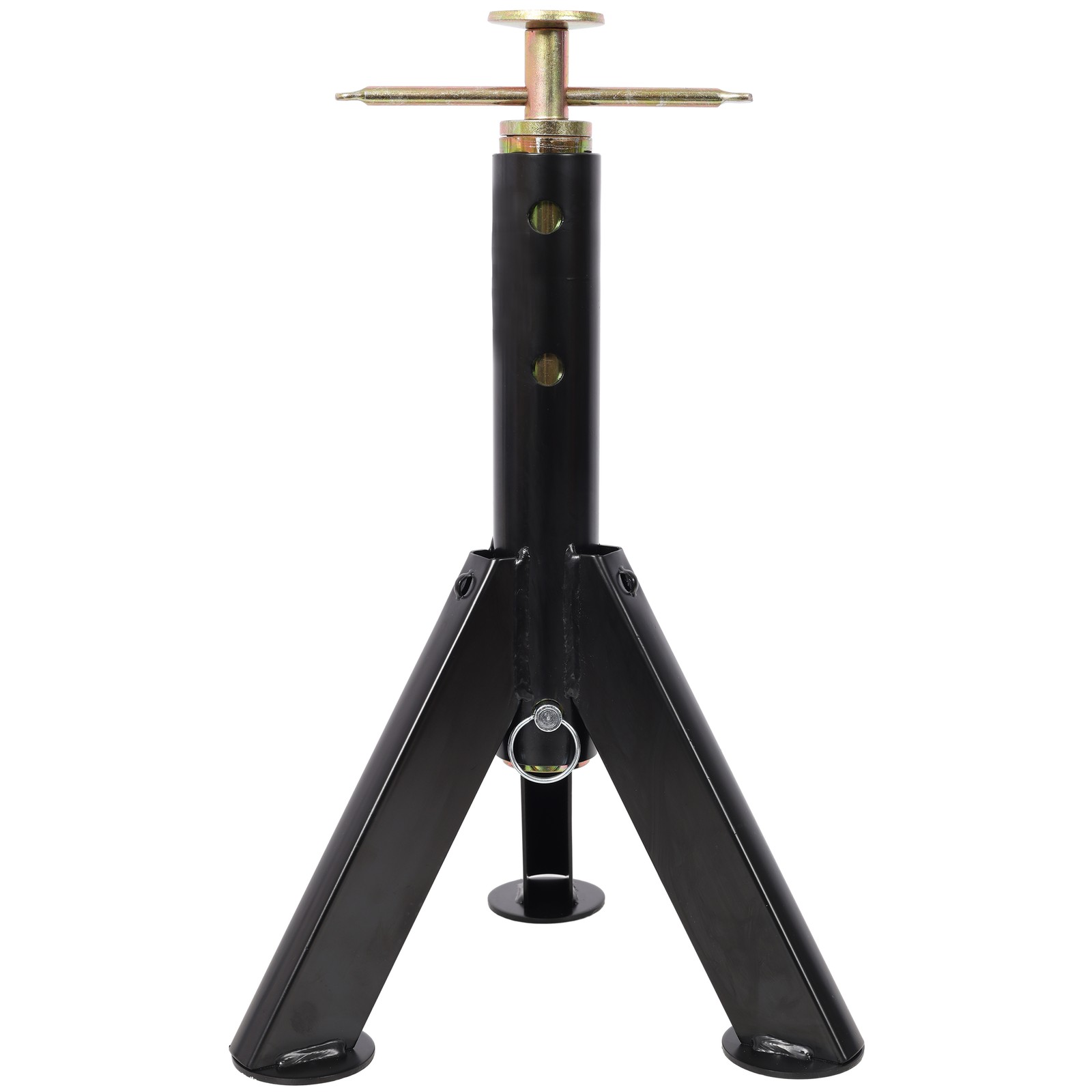 RV adjustable telescopic stabilizer jack bracket