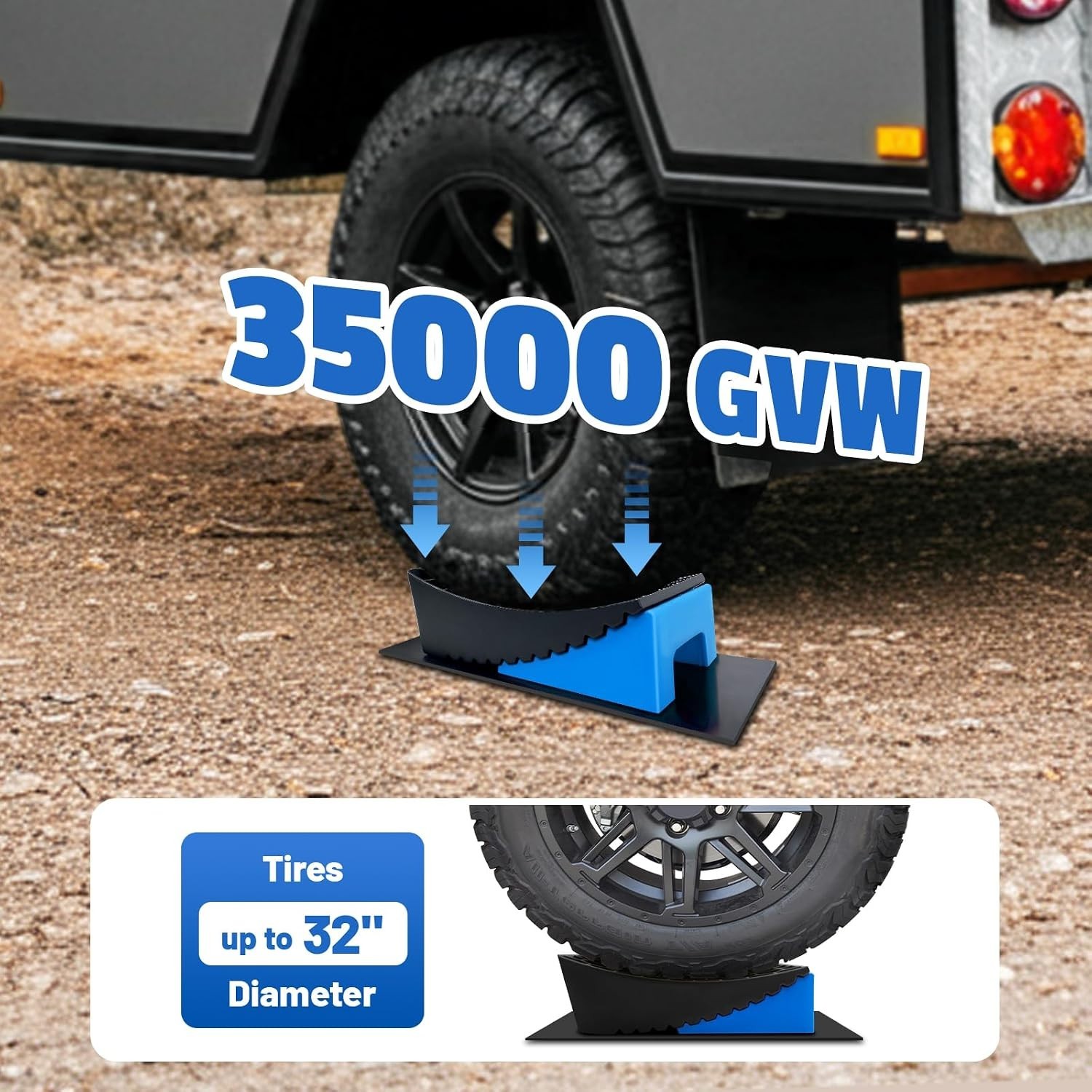 Durable Camper Leveling System – 2 Packs with Chocks, Perfect for All Terrains