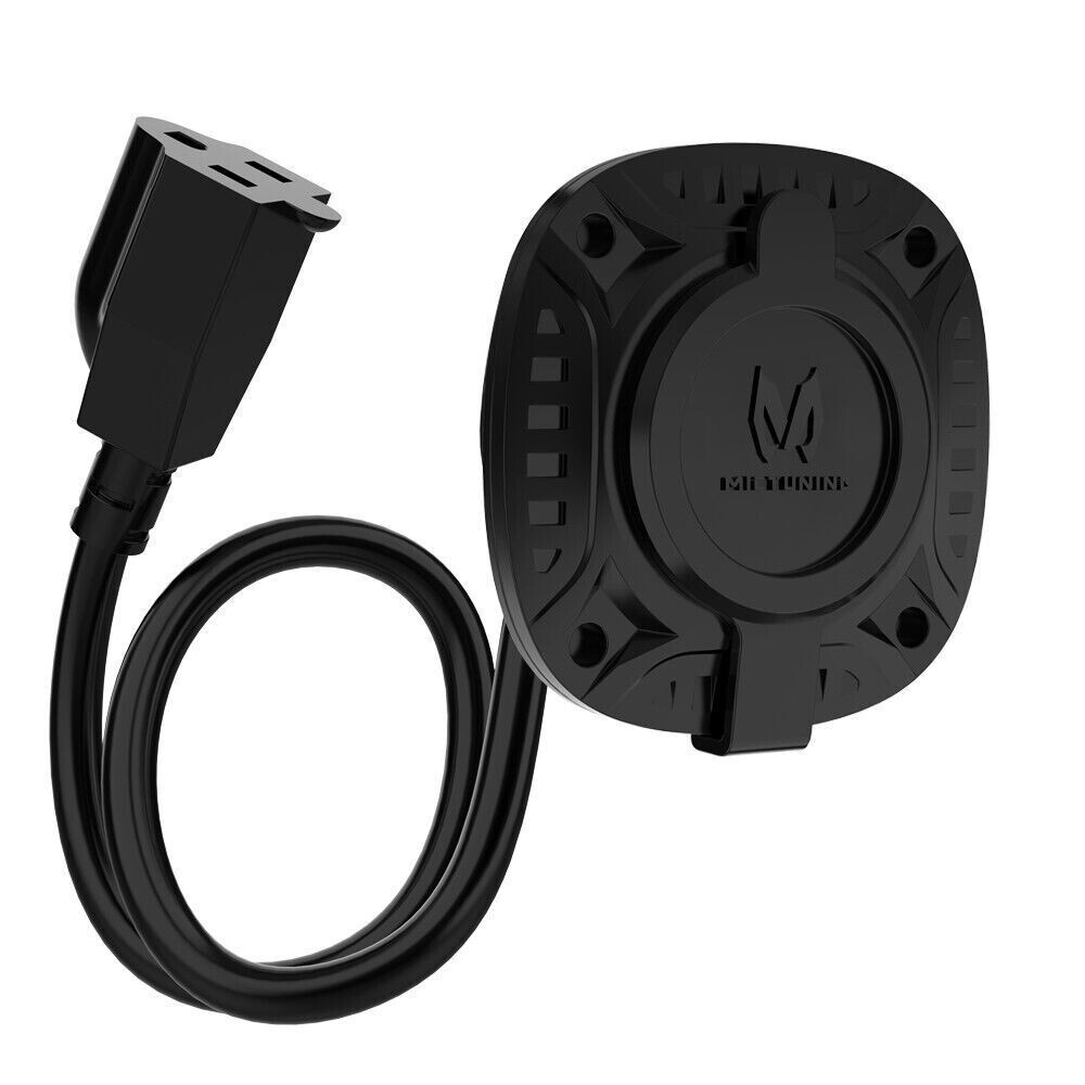 13Amp AC Power Port Plug Inlet 16″ Electrical Extension Cord Camper Waterproof