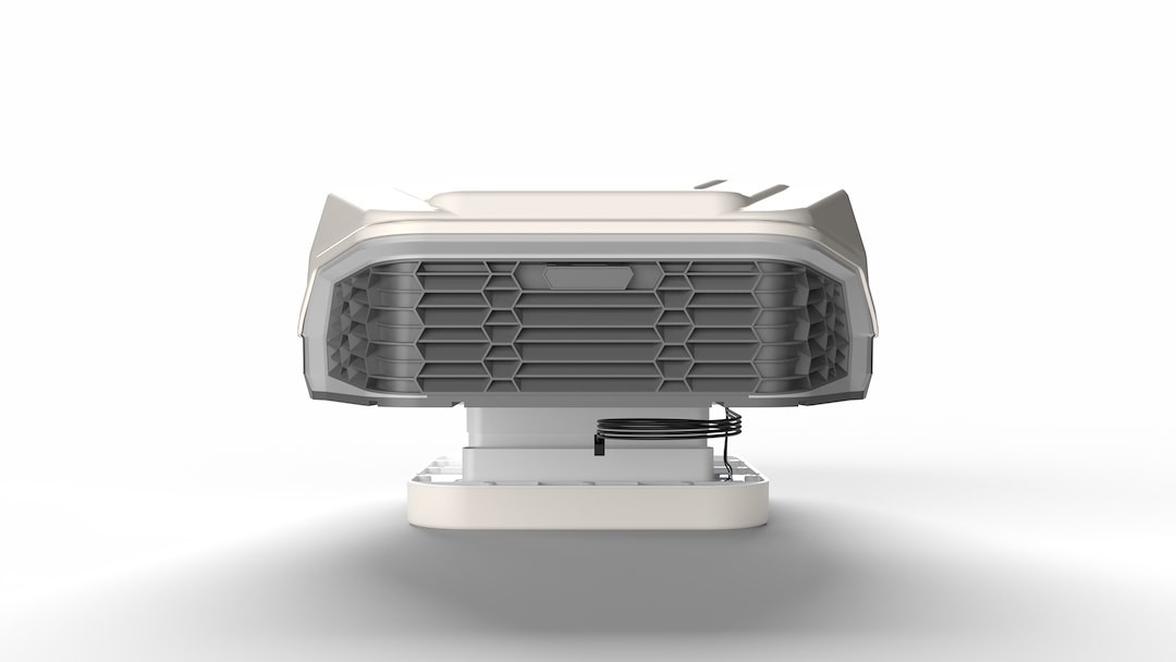 Powered Rv Roof Vent Skylight For White Lid Fan Led Lighting App Remote Control