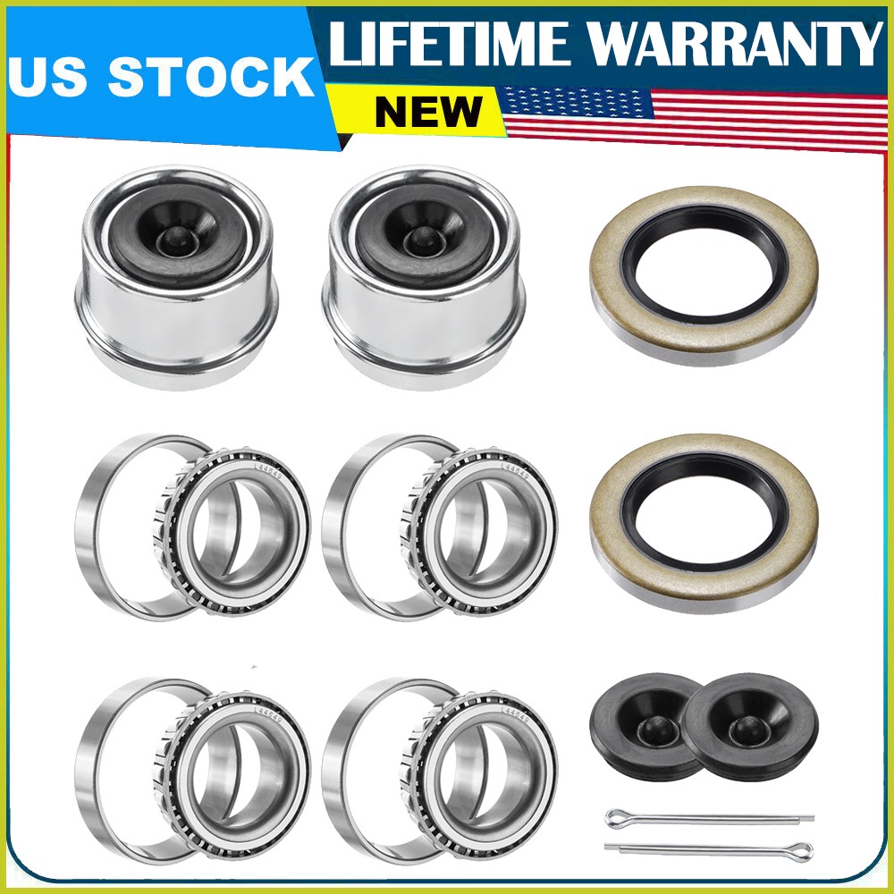 2Sets Trailer Hub Wheel Bearing Replace Kit L44649/L44610 Fit 2000-2200lbs Axles