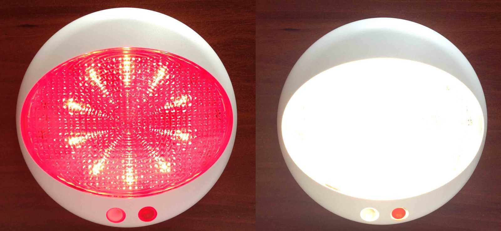 MARINE BOAT INTERIOR LED DUAL COLOR RED & WHITE LIGHT BUILT IN 3 LEVEL DIMMER