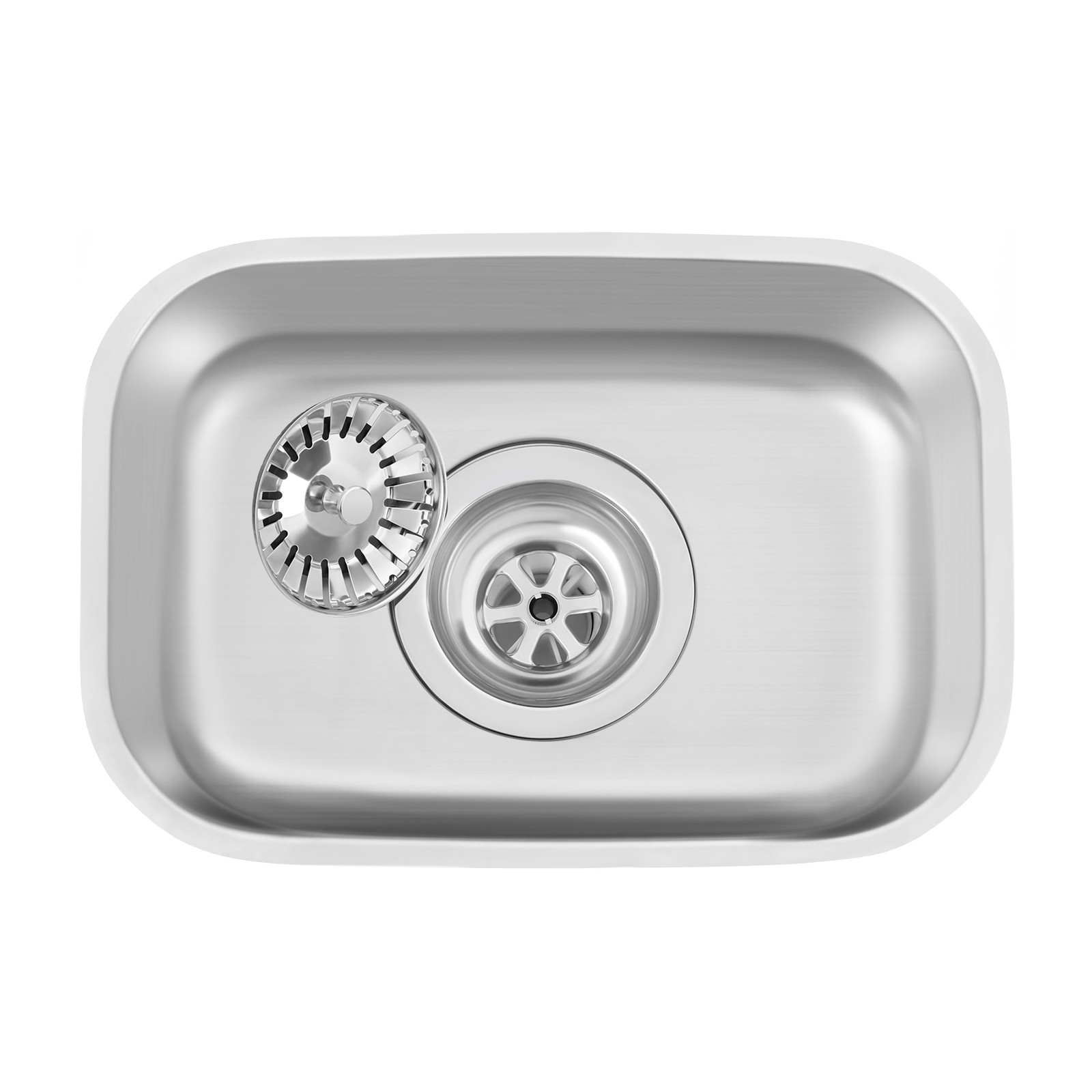 RV Kitchen Sink Hand Wash Basin w/ Water Outlet Caravan Camper Stainless Steel
