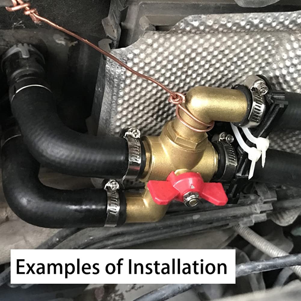 Brass 4 Way Water Control Valve 5/8 Inch Barb Manual Heater Shut Off For