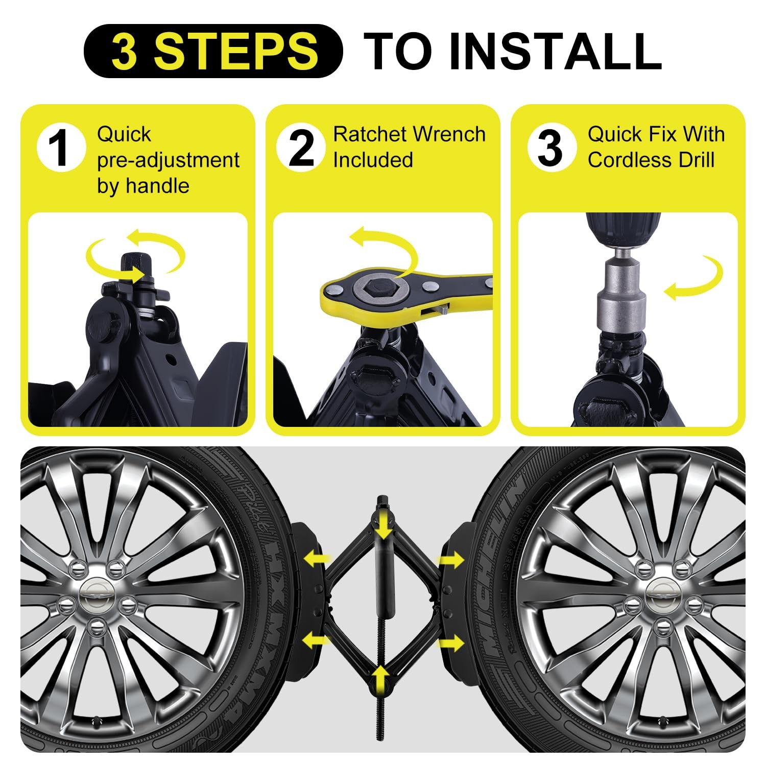 Wheel Chock Stabilizer 2 Sets Heavy Duty RV Camper Towmax X-Shaped Accessories