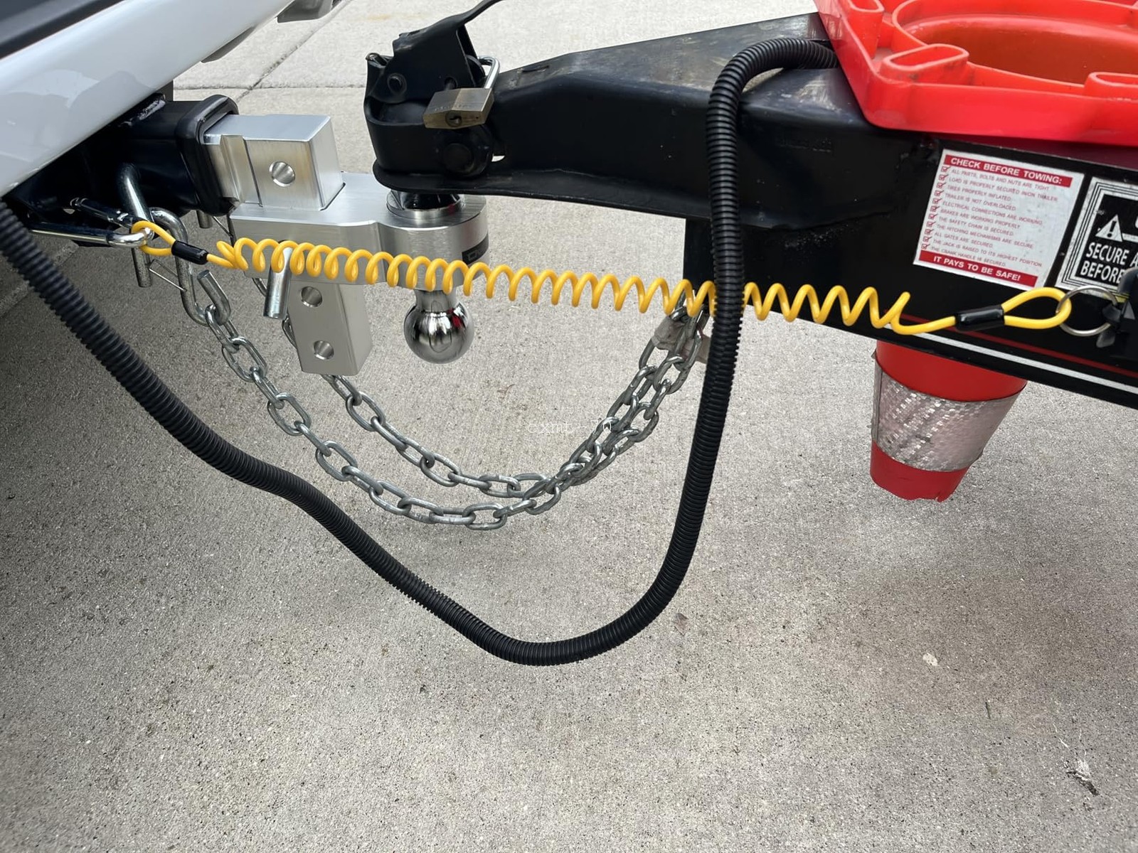 6FT Coiled Trailer Breakaway Cable 4-Pack Stainless Steel RV Towing Safety Cord