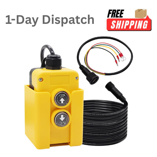 .4 Wire Dump Trailer Remote Control Switch 12V Up Down Hydraulic Pump Kit