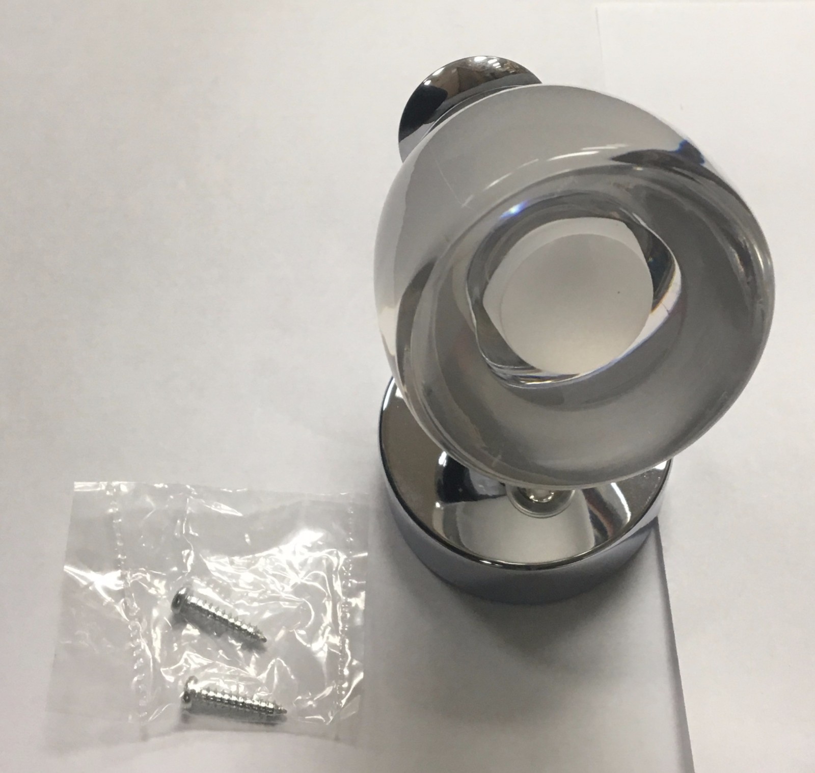 RV Boat 12V LED Chrome Berth Directional Reading Light ON OFF Switch Acrylic Len