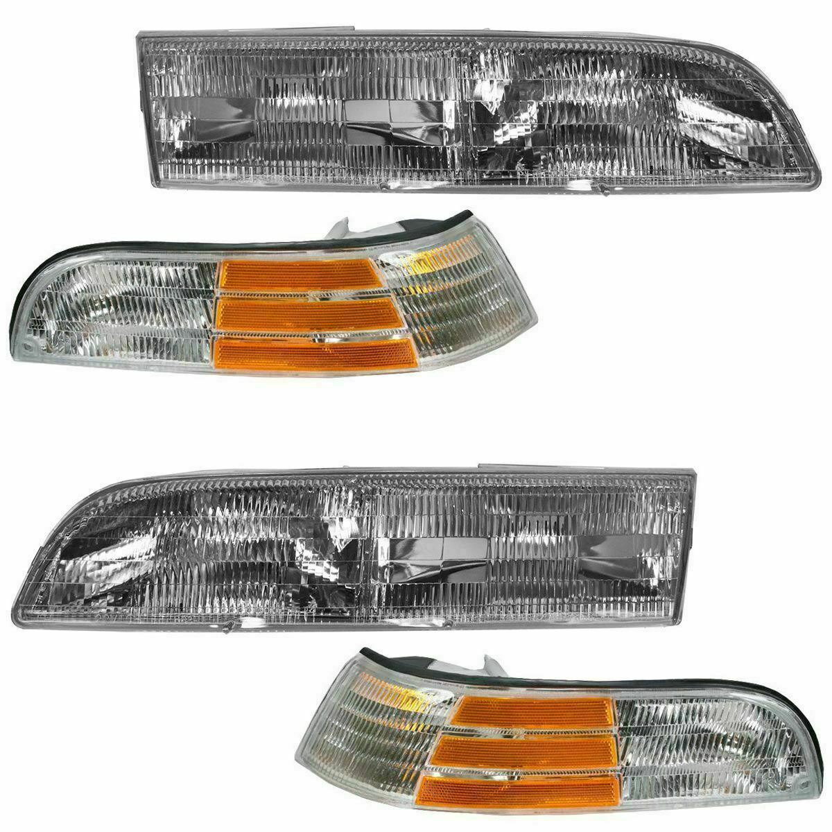 DAMON ESCAPER 2000 2001 2002 HEADLIGHTS HEAD LIGHTS SIGNAL LAMPS RV 4 PC SET