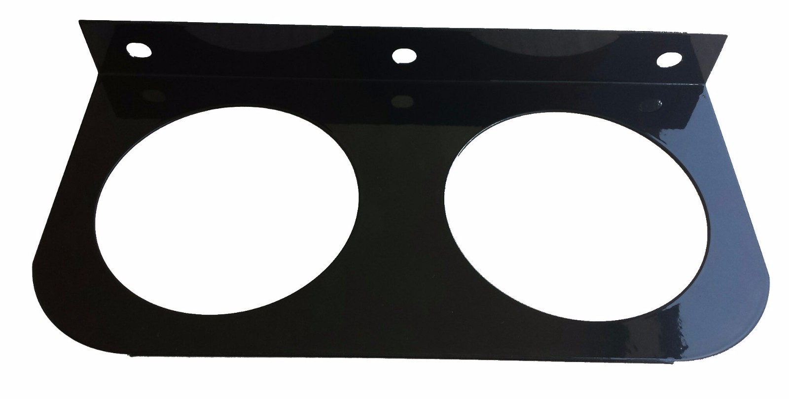 Black L Mounting Brackets with 2 Round Holes for 4″ Lights (PAIR)