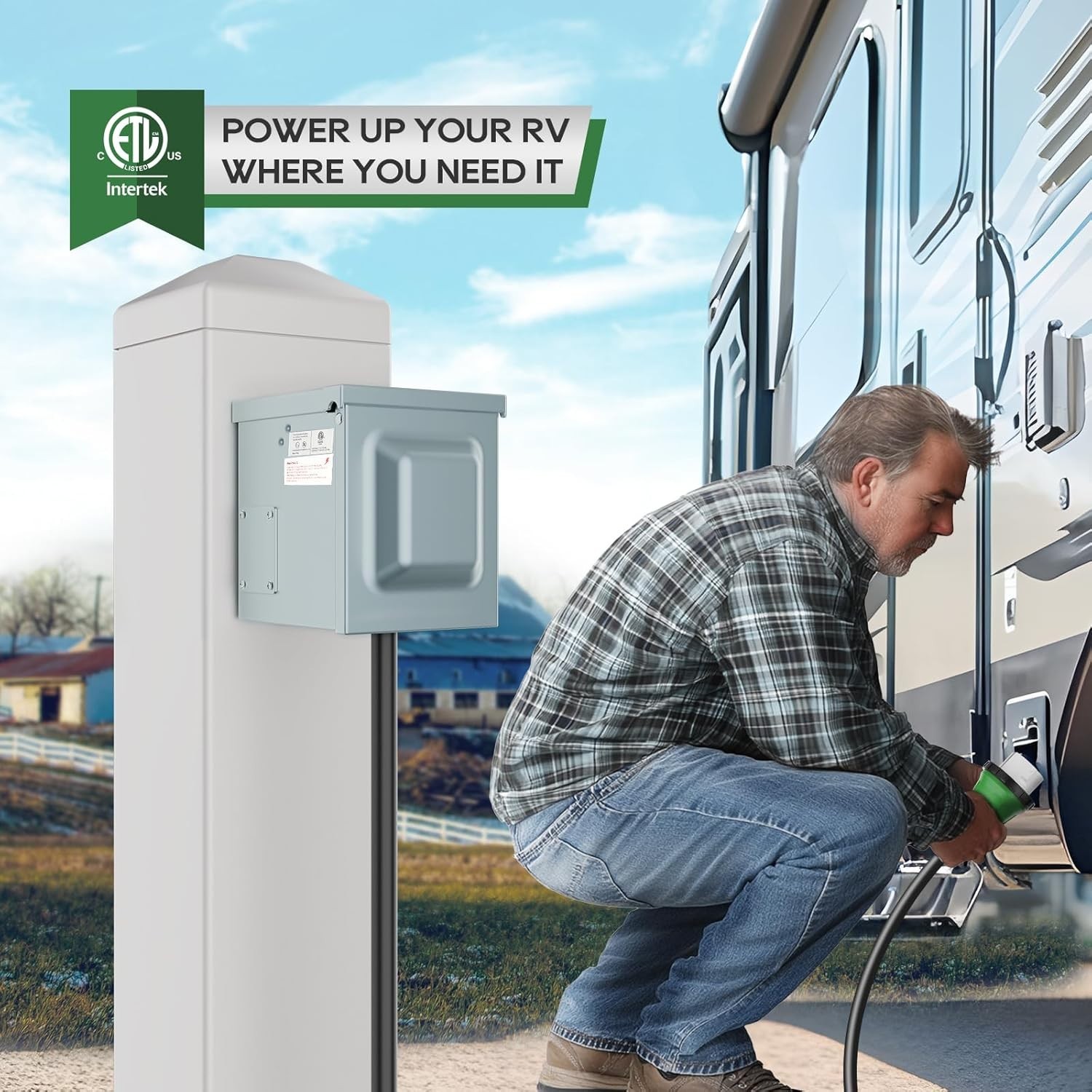 Compact 50 Amp Outdoor Electrical Panel for RVs – Weather-Resistant Design