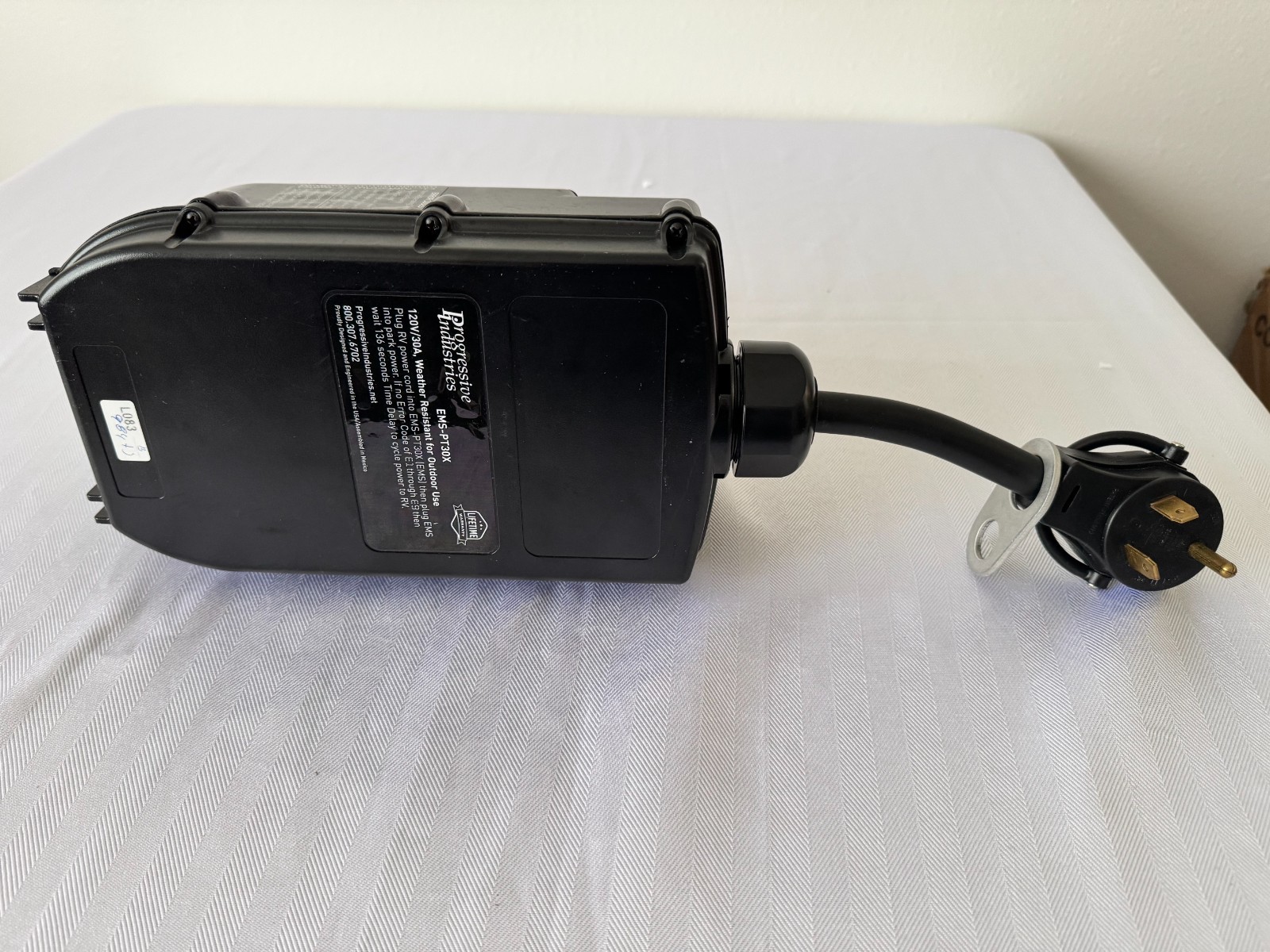 Progressive Industries EMS-PT30X Portable RV Electrical Mgmt Sys- Black – 30 Amp