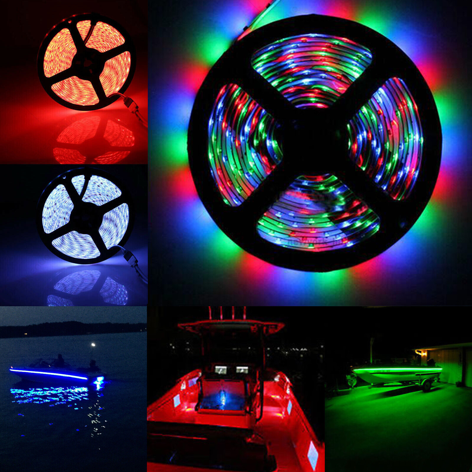 RV Camper 16ft RGB LED Awning Light 12V w/mini 24 key remote camper Change Color