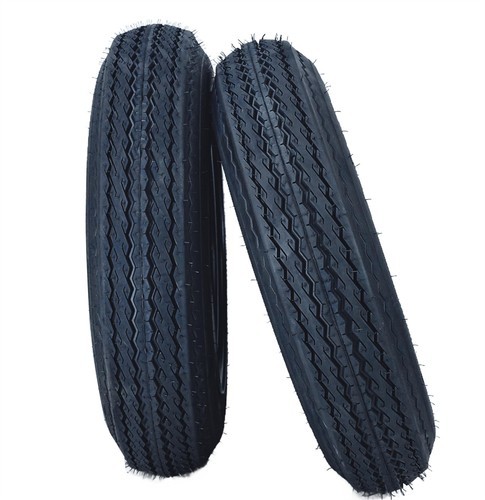 2PC 5.30-12 5.30×12 530-12 Trailer Tires w/12″Rim 5 Lug on 4.5″ 6PR Load Black