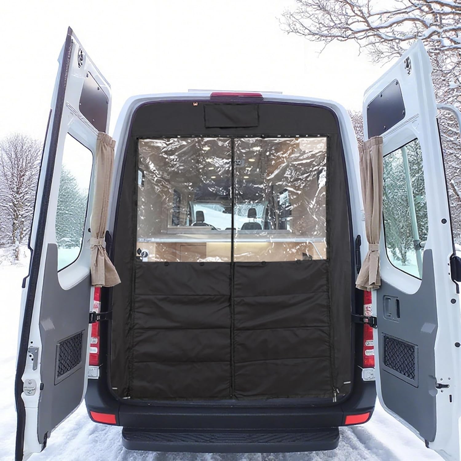 Rear Door Van Chill Curtain Fit for Mercedes Sprinter 2007-2025 High Roof