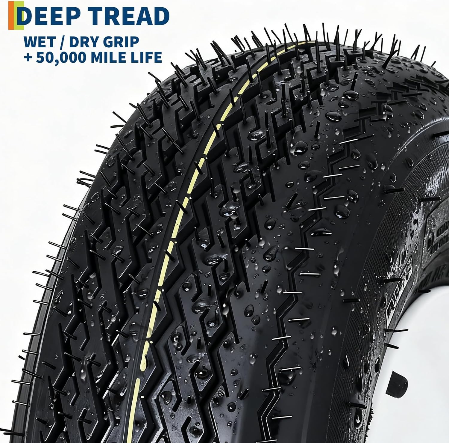 2Set 5.30-12 Trailer Tires with Rims 5.30×12 5.3-12 530-12, 5 Lug on 4.5″, 6PR