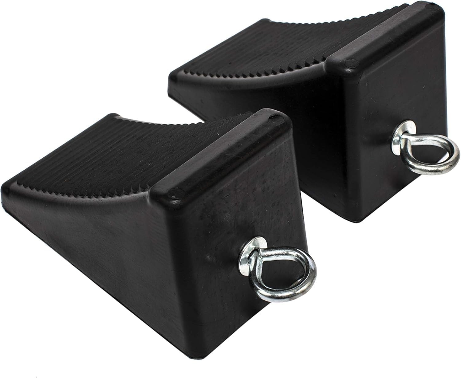 Heavy Duty Solid Rubber Wheel Chocks Truck Rv Camper Trailer Car Tire Stopper