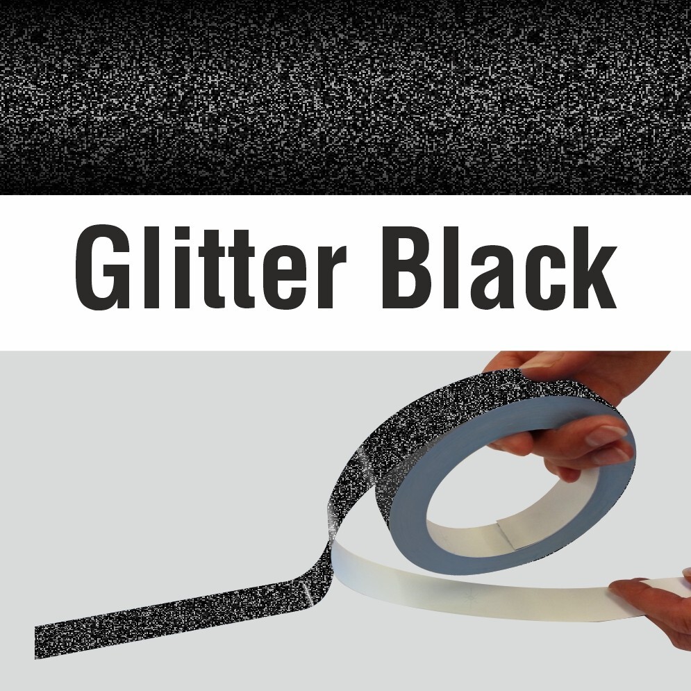 GLITTER BLACK Car Pinstripe, Vehicle Tape, Van/Horsebox/Caravan Striping 6-300mm