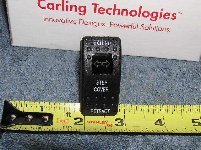 RV Trailer Bus 12v LED light Carling Rocker Switch Entry Door STEP in / out 20a
