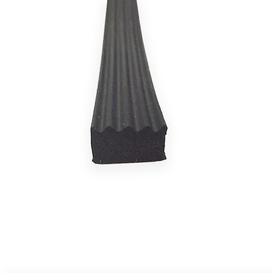 Auto RV Marine 5/8″ Self Adhesive Rectangle Ribbed Rubber Weather Seal Strip