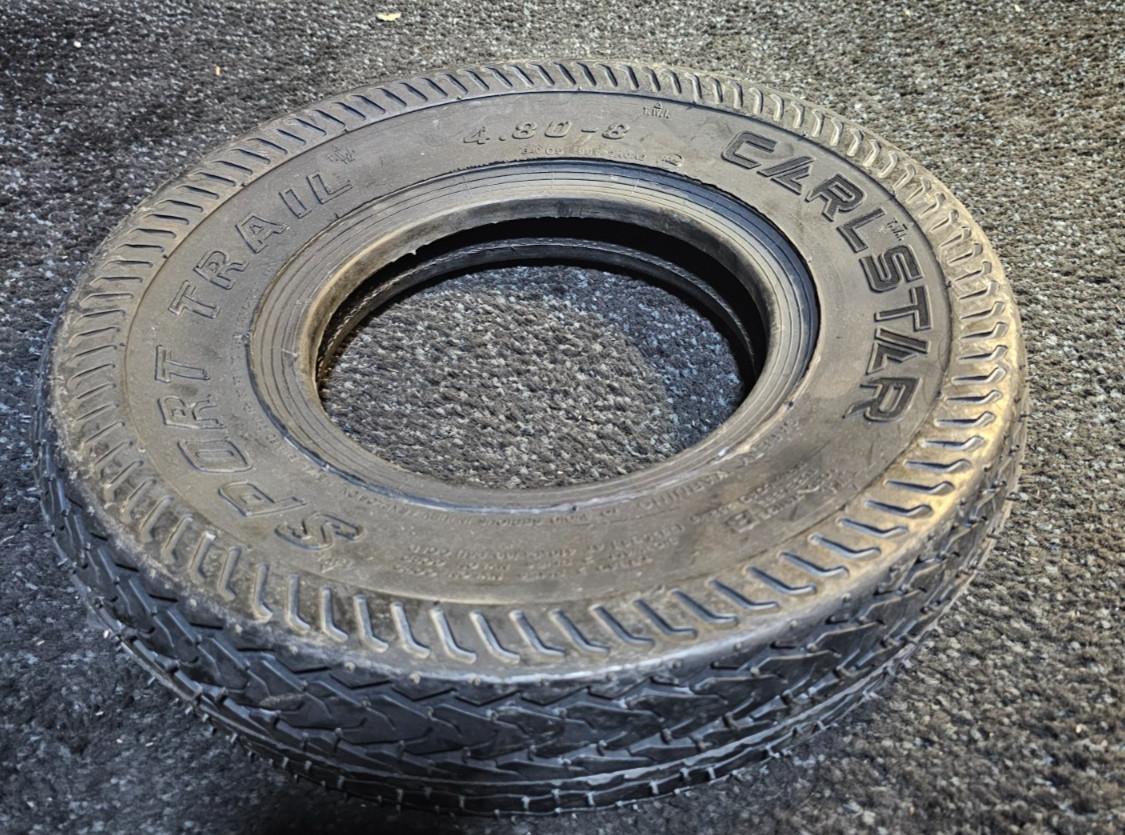 (QTY 1) Carlstar 5193171 Sport Trail 4.80-8 Boat Trailer Tubeless Tire 4Ply