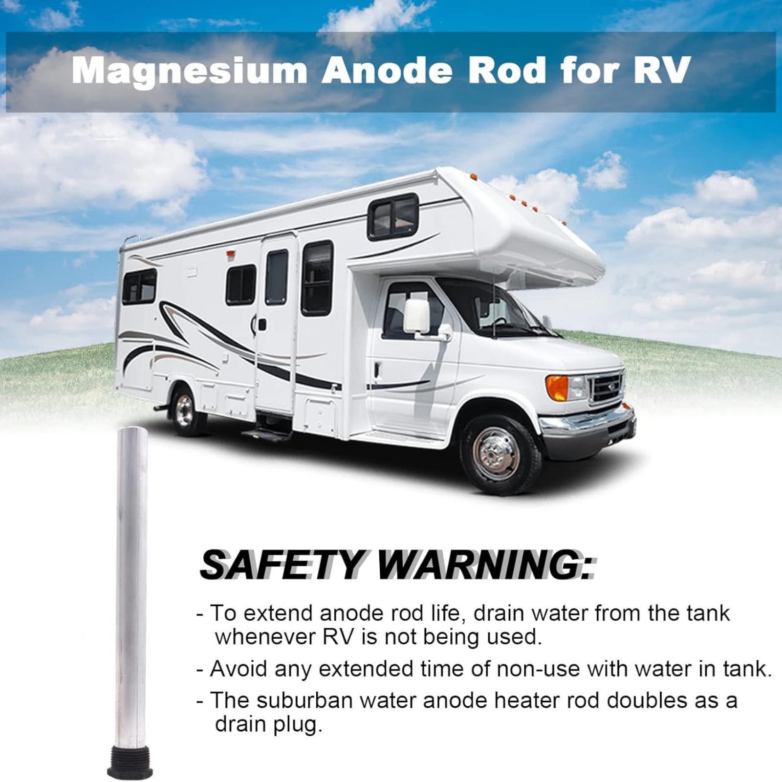 OEM Quality 232767 RV Water Heater Anode Rod Replacement for Suburban Models