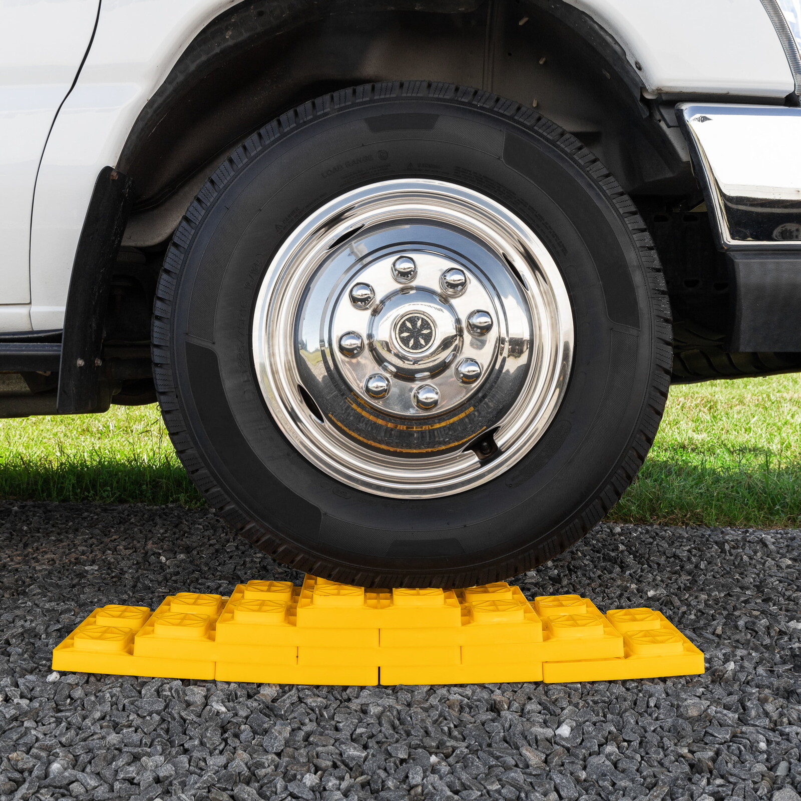 10 pcs FasTen RV Leveling Blocks Durable Resin Single Wheel Stabilizer Jacks