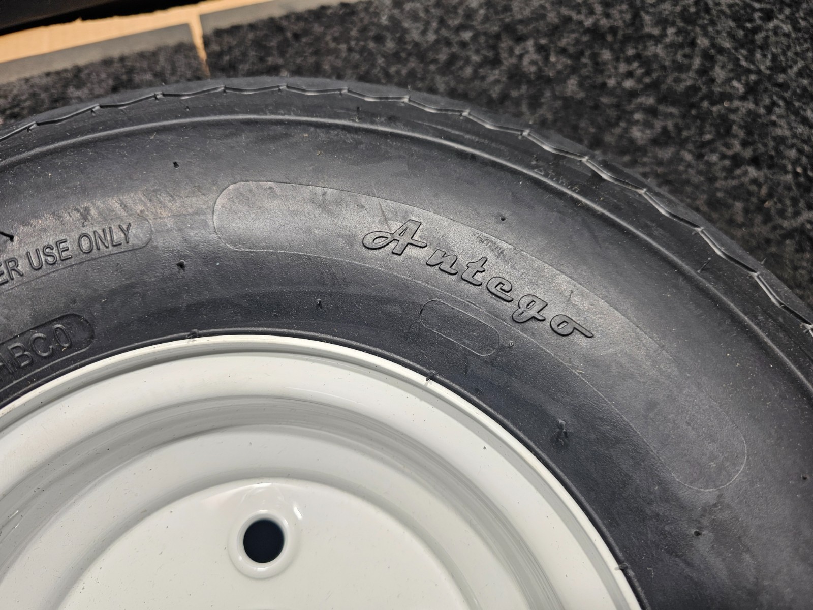 (QTY 2) Antego 5.70-8 Trailer Tubeless Tire & Wheel 5 Lug P811 6 PlyRating