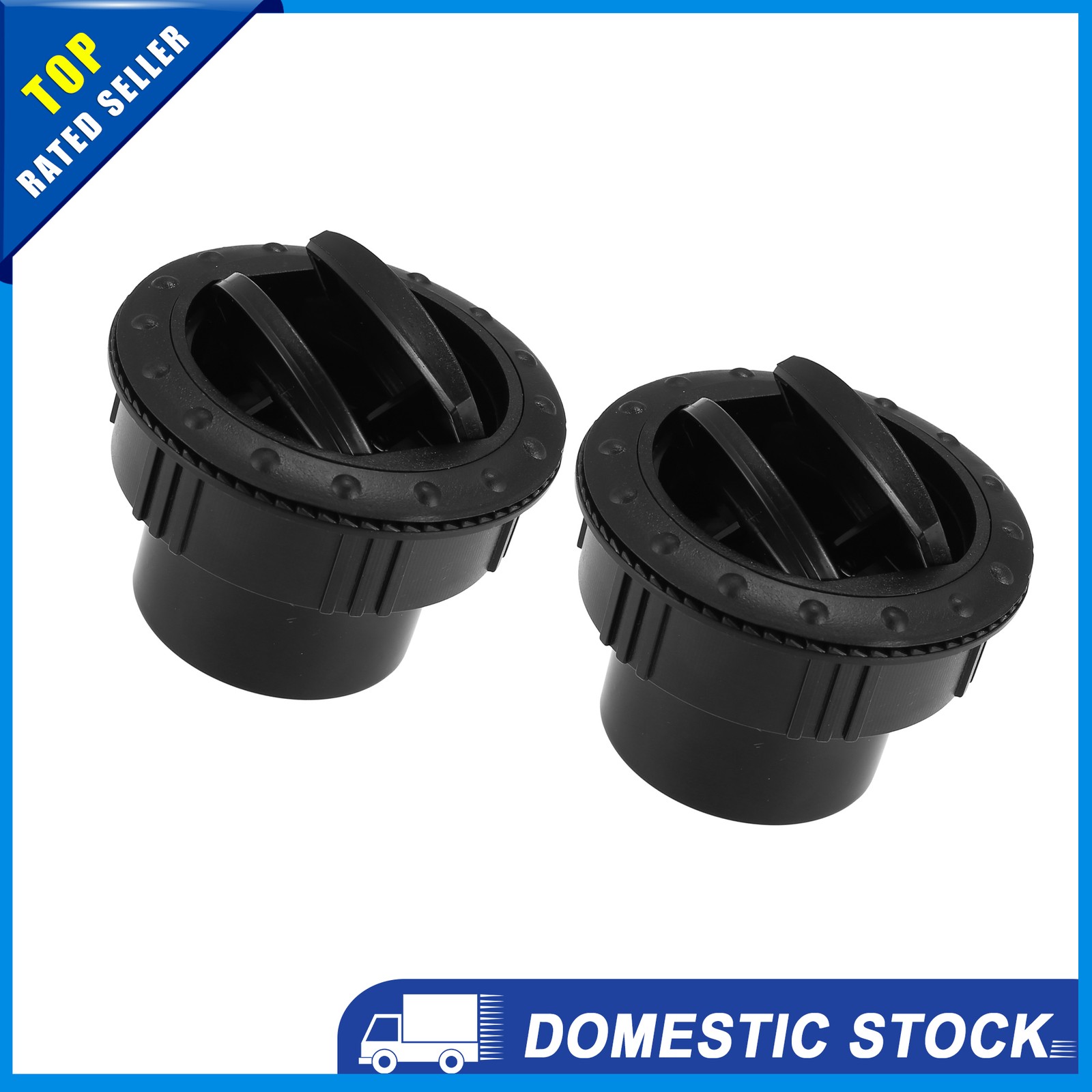 Air Conditioning Vent Outlet Rotatable 60mm Round A/C Air Outlet Pack of 2