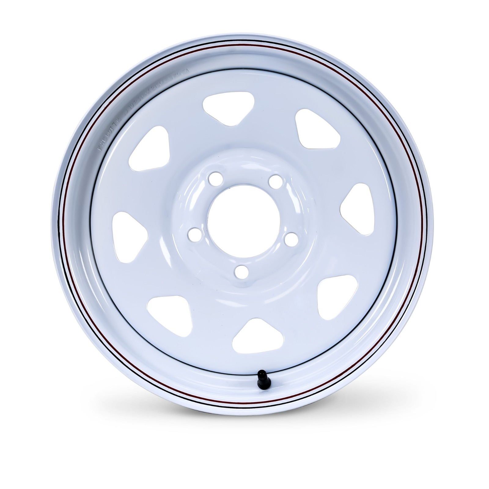 LIBRA 15 x 5 Trailer Wheel 5 Lug on 4.5″ Bolt Pattern White Spoke -17009