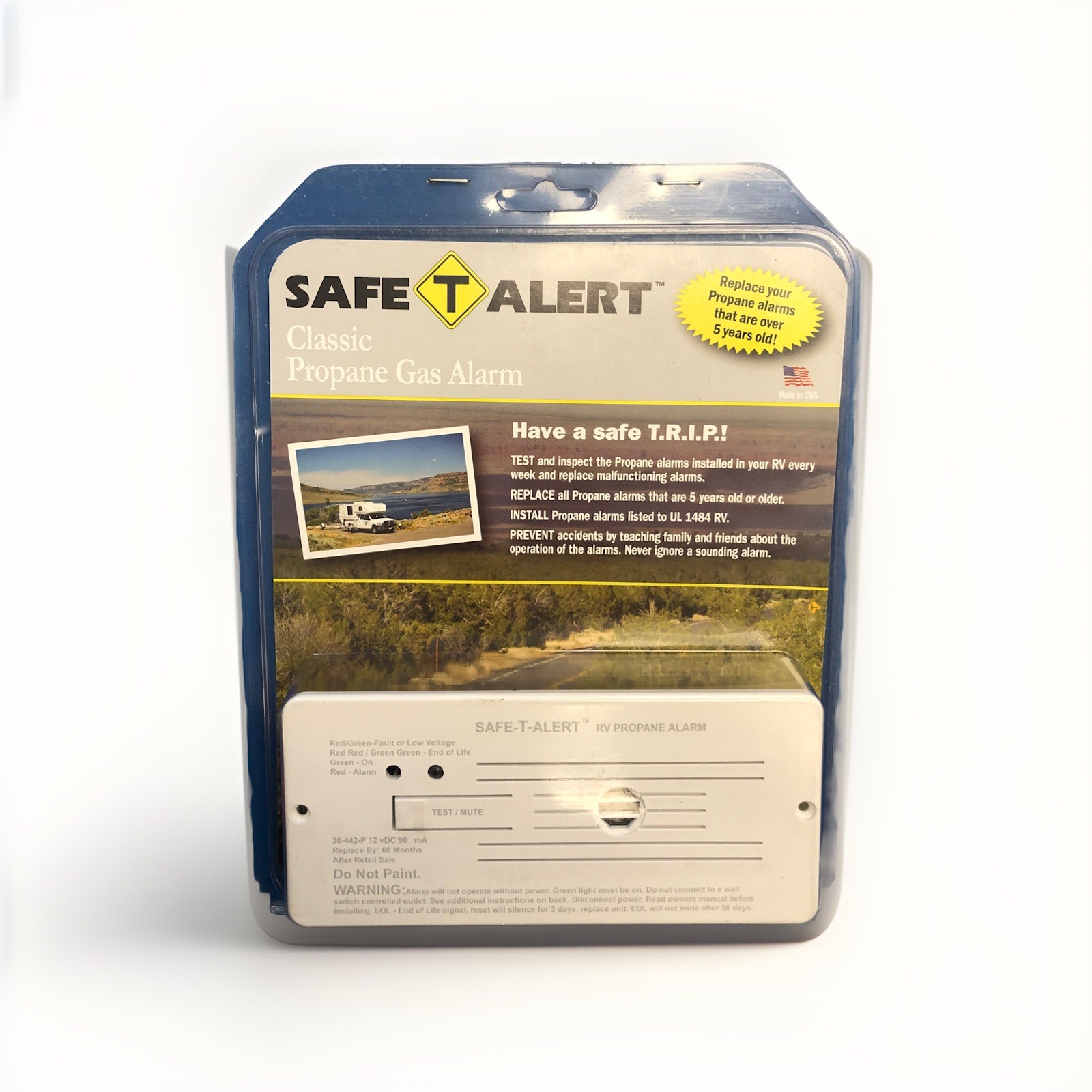 Safe T Alert 30-442-P-WT Classic RV Propane Gas Alarm 30 Series MTI Industries