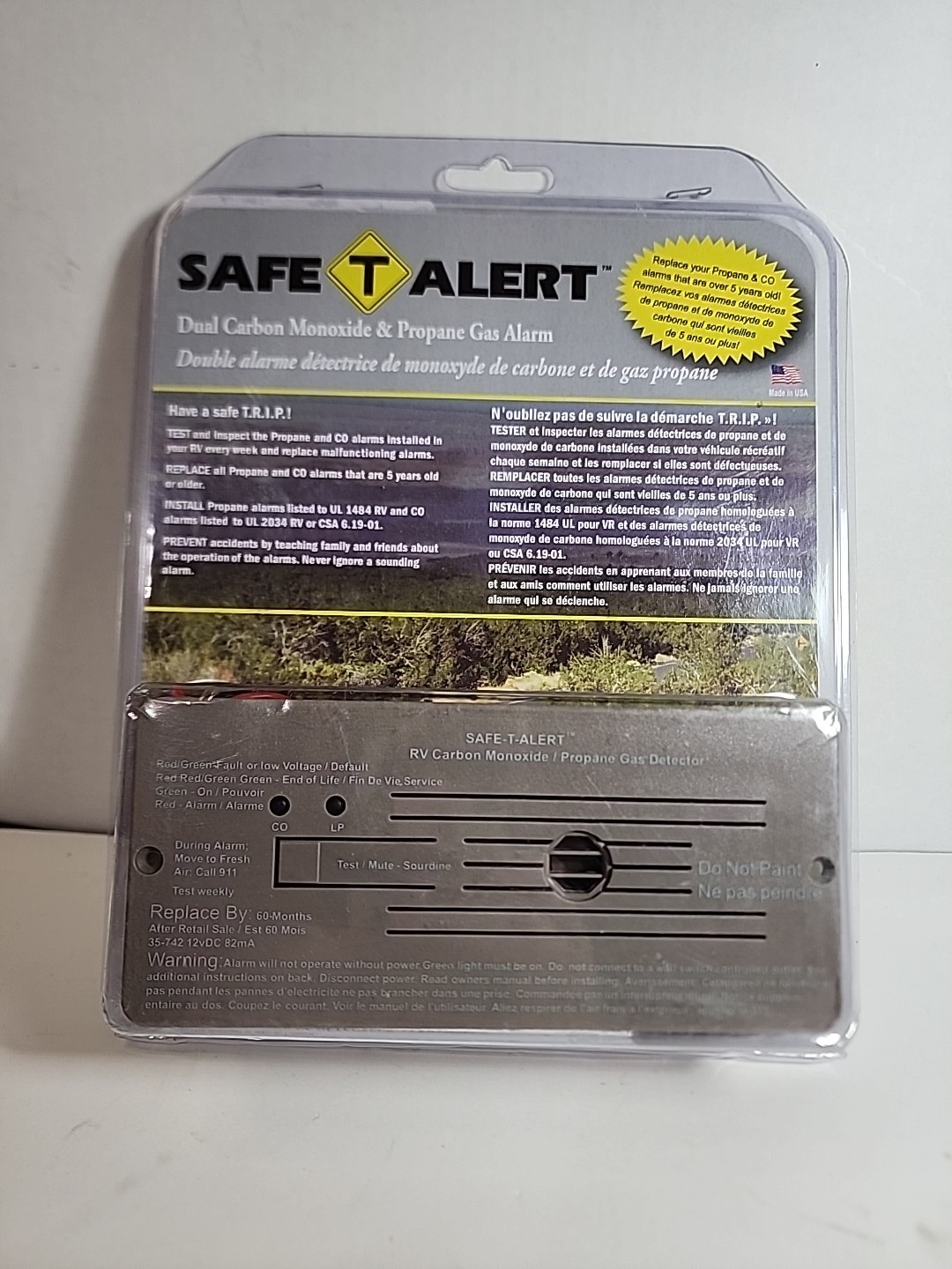 MTI Industries 35-742-BR Safe-T-Alert 35 Series 12V Brown Surface Mount Dual RV