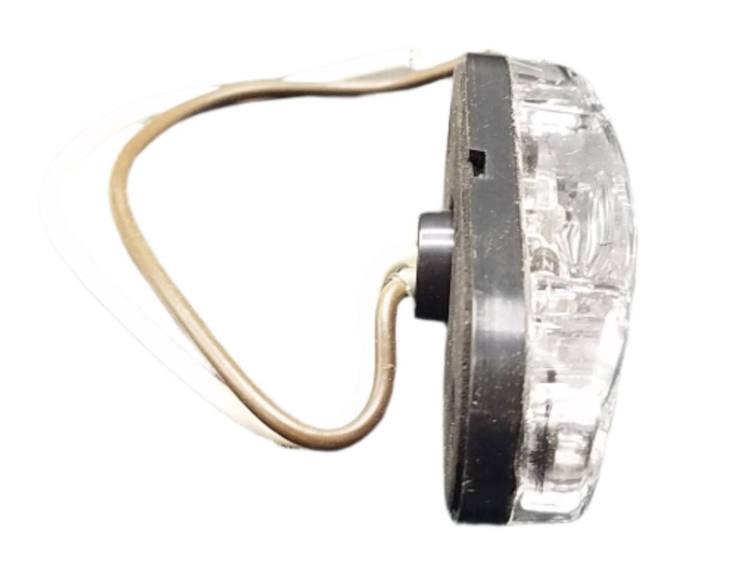 1 x 2.5 Oval White Clear LED Marker Light Trailer Truck Motorcycle