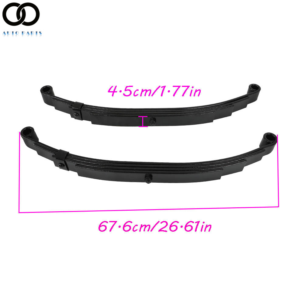 2PCS Trailer Leaf Spring 4 Leaf Double Eye 2500lbs Cap Per For 5000lbs Axle