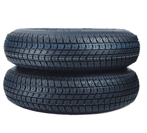 2PC 5.30-12 5.30×12 530-12 Trailer Tires w/12″Rim 5 Lug on 4.5″ 6PR Load Black