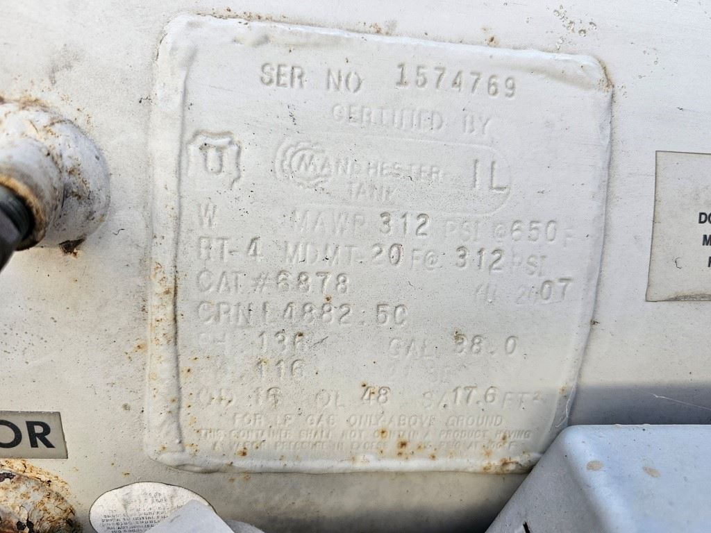 USED MANCHESTER 38 GALLON PROPANE TANK from 08 ALFA SEE YA Shipped Los Angeles